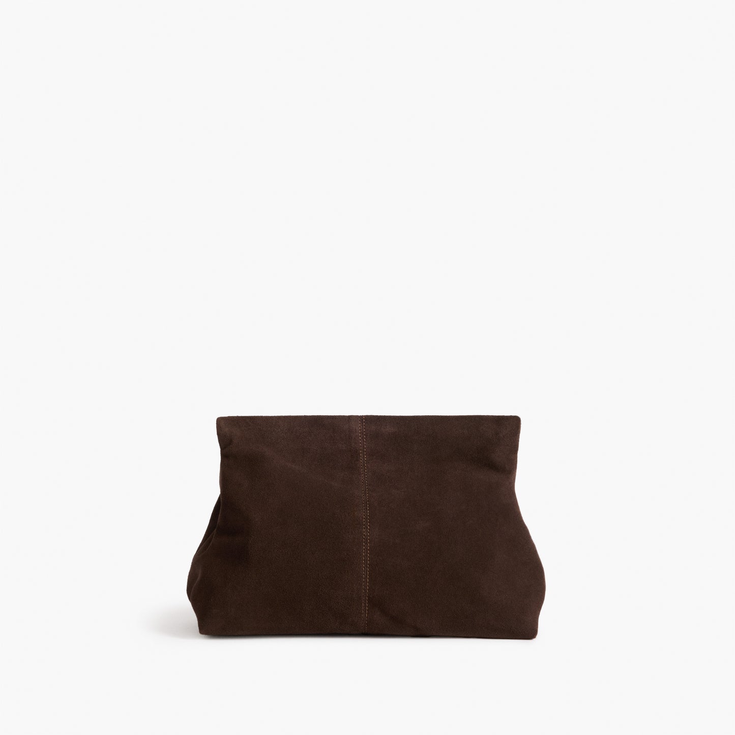 Clay Clutch Suede Chocolate