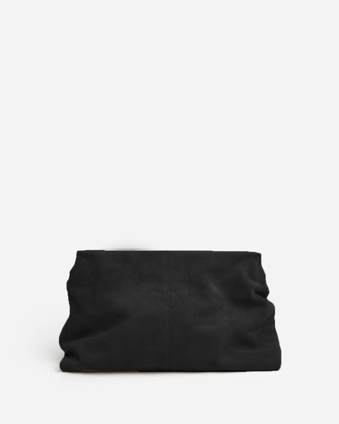 Large black suede clutch bag best sale