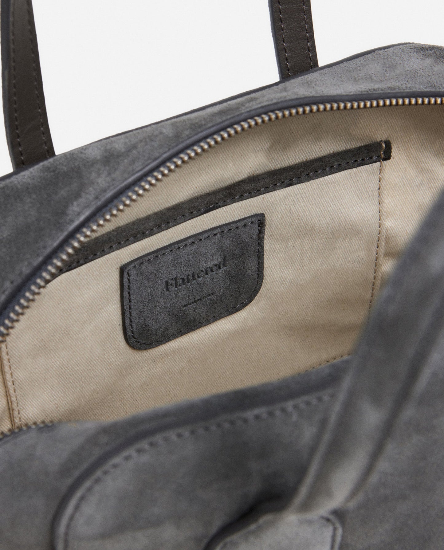 Laci Mini Bowler Bag Suede Stone Grey