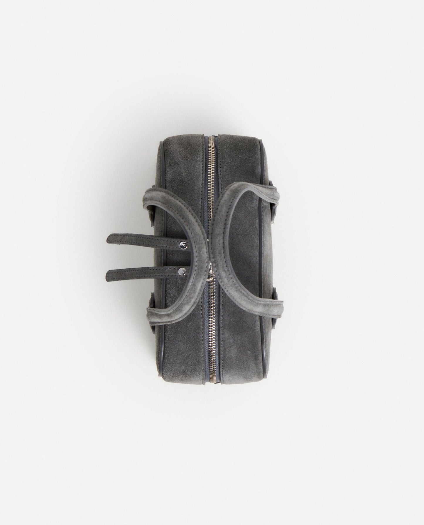 Laci Mini Bowler Bag Suede Stone Grey