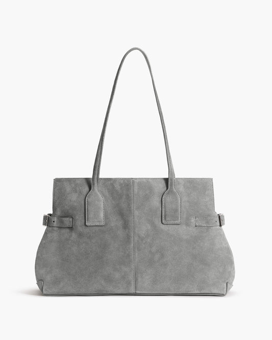 Lisa Bowler Bag Suede Stone Grey