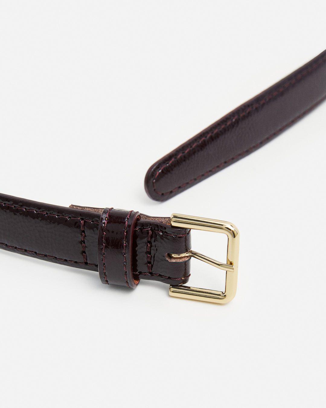 Barbara Belt Leather Patent Burgundy