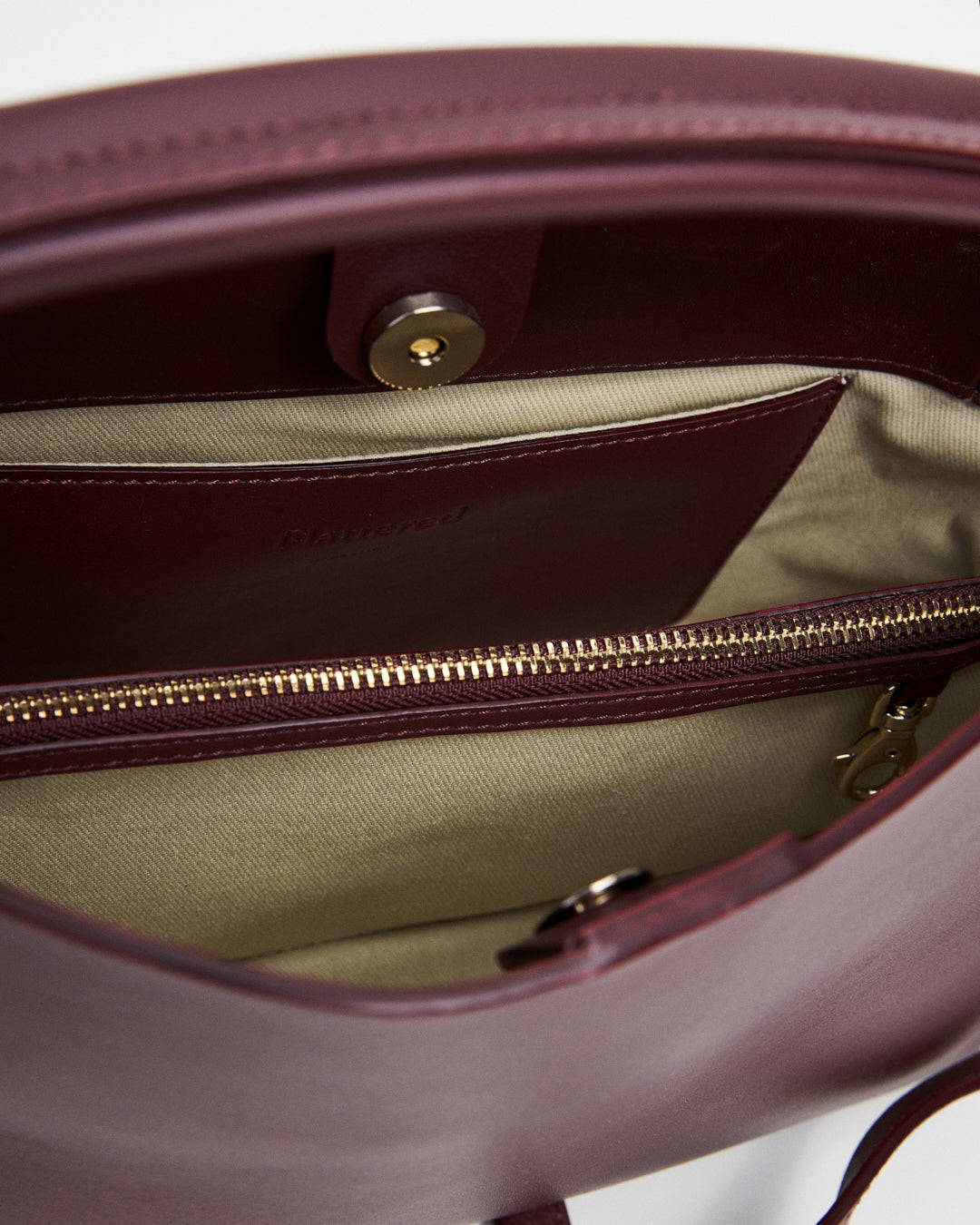 Hedda Midi Handbag Leather Burgundy