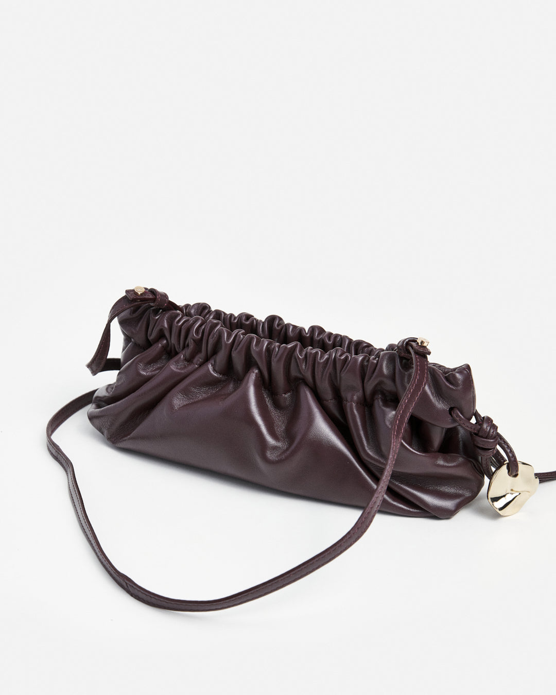 Cissi Clutch Bag Leather Burgundy Flattered