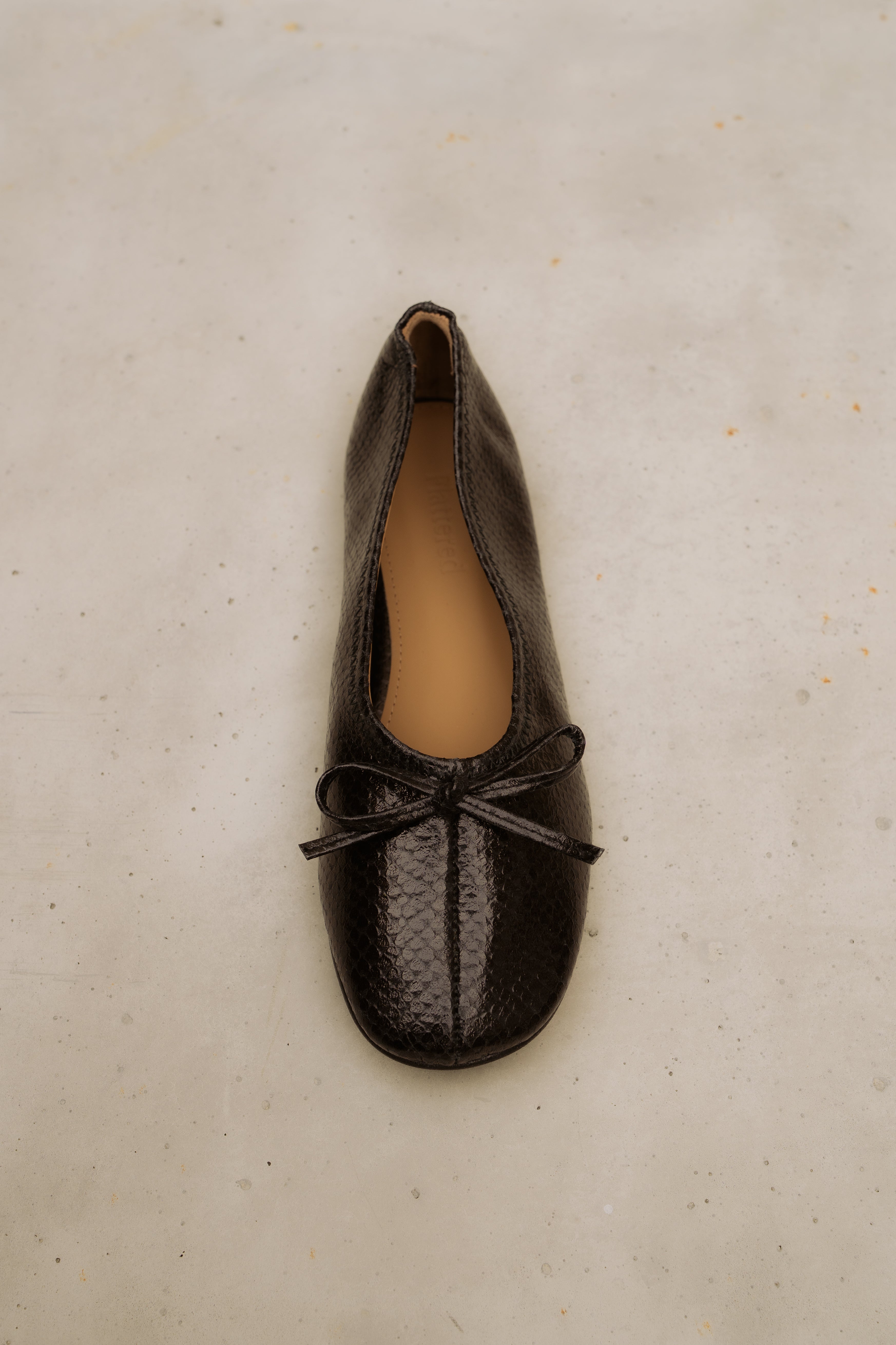 Blaise Leather Black Snake Embossed