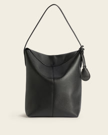 Alda Grande Shoulder Bag Grained Leather Black