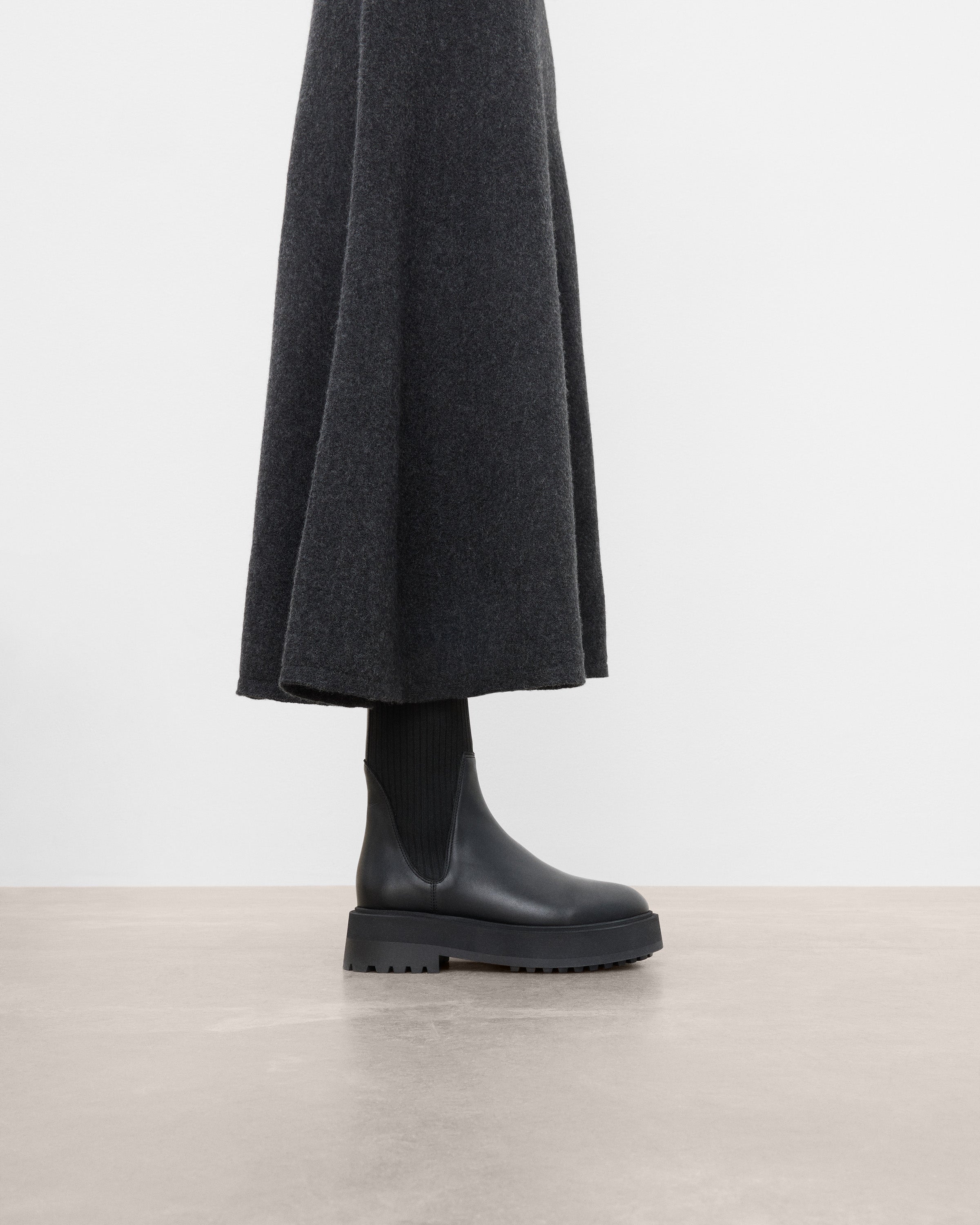 Aurora Leather Black Boot – Flattered