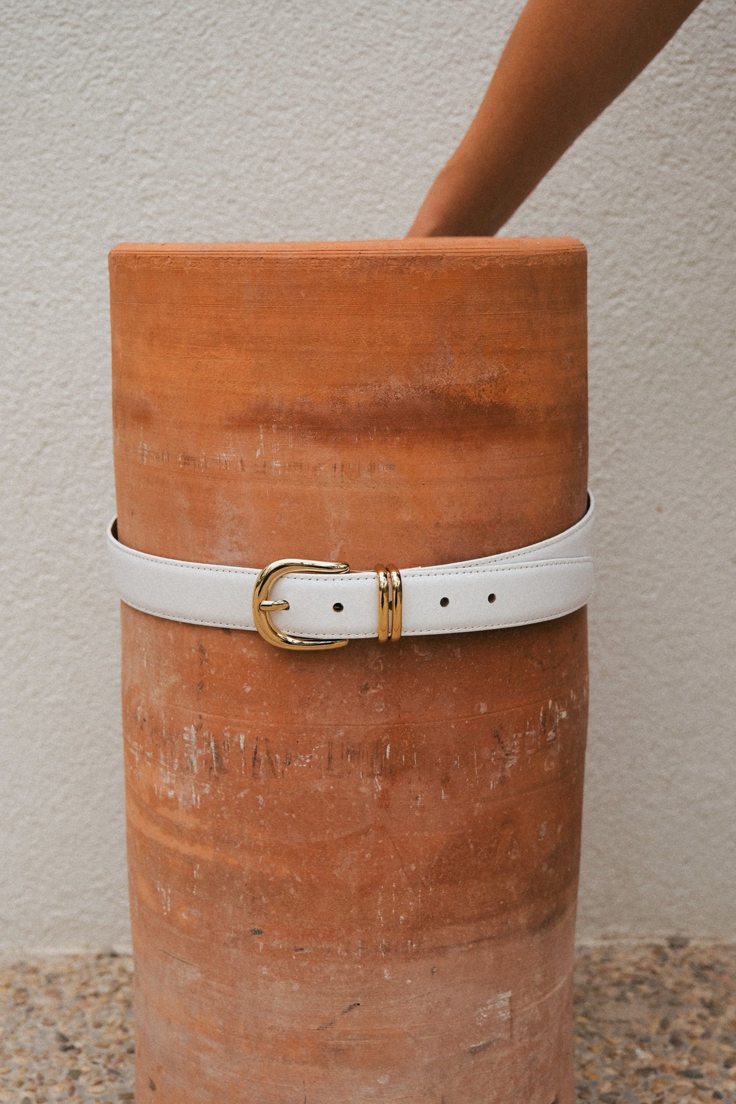 Beatrice Belt Leather White