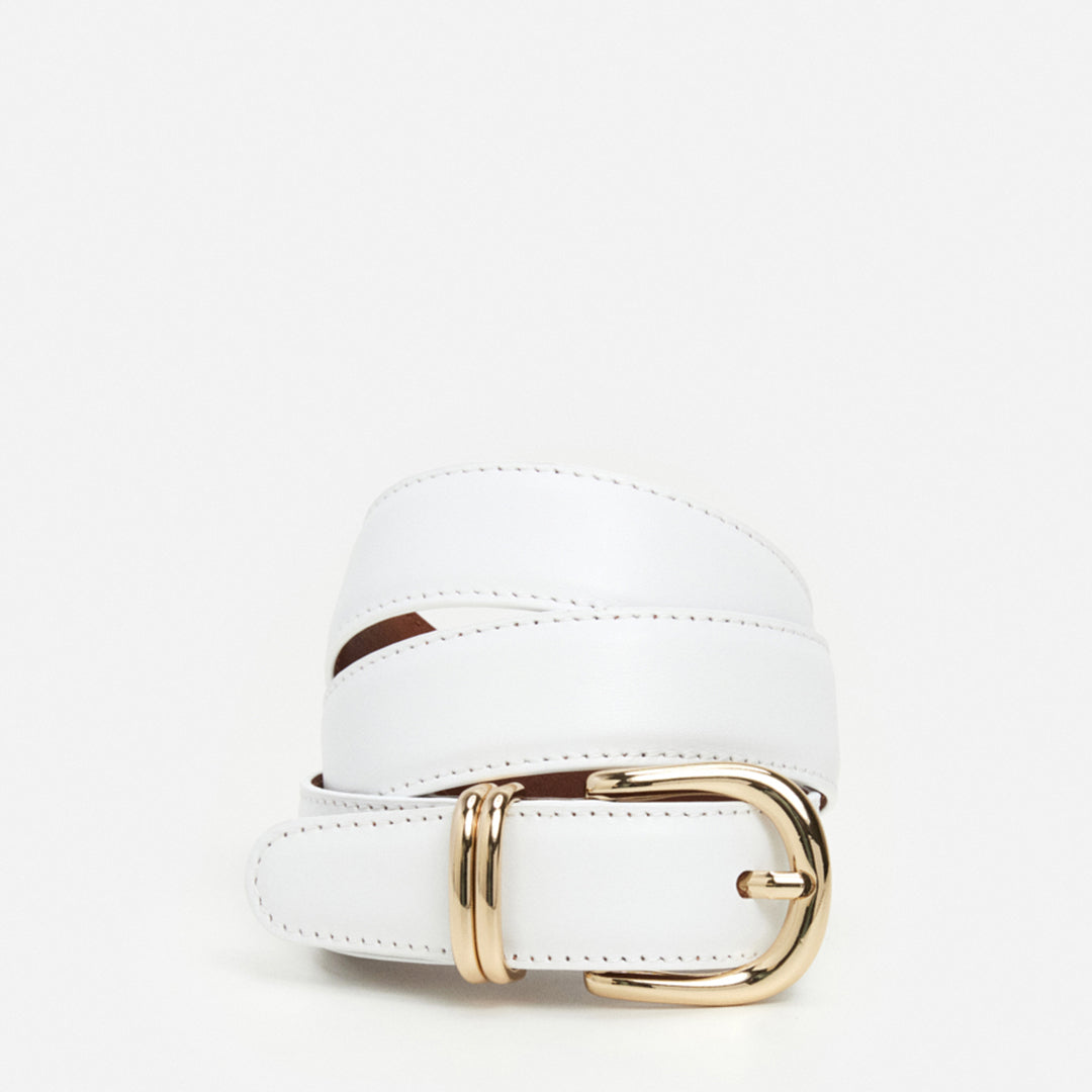 Beatrice Belt Leather White