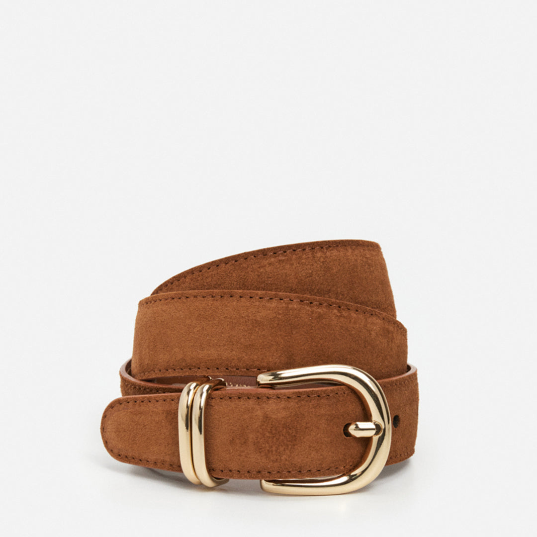 Beatrice Belt Suede Bourbon