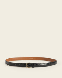 Barbara Belt Leather Black Croco