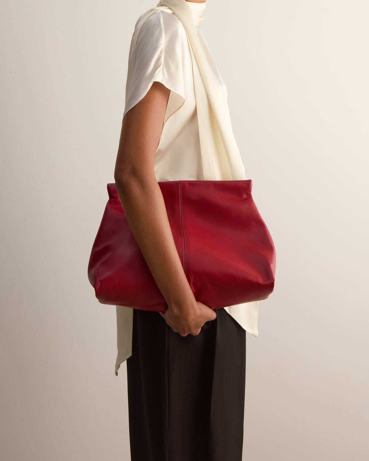Clay Clutch Leather Tomato