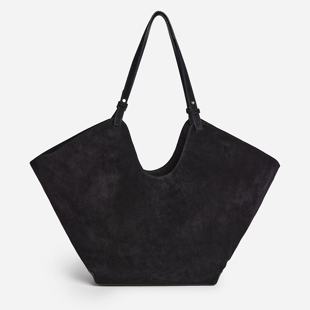 Dahlia Tote Bag Suede Black