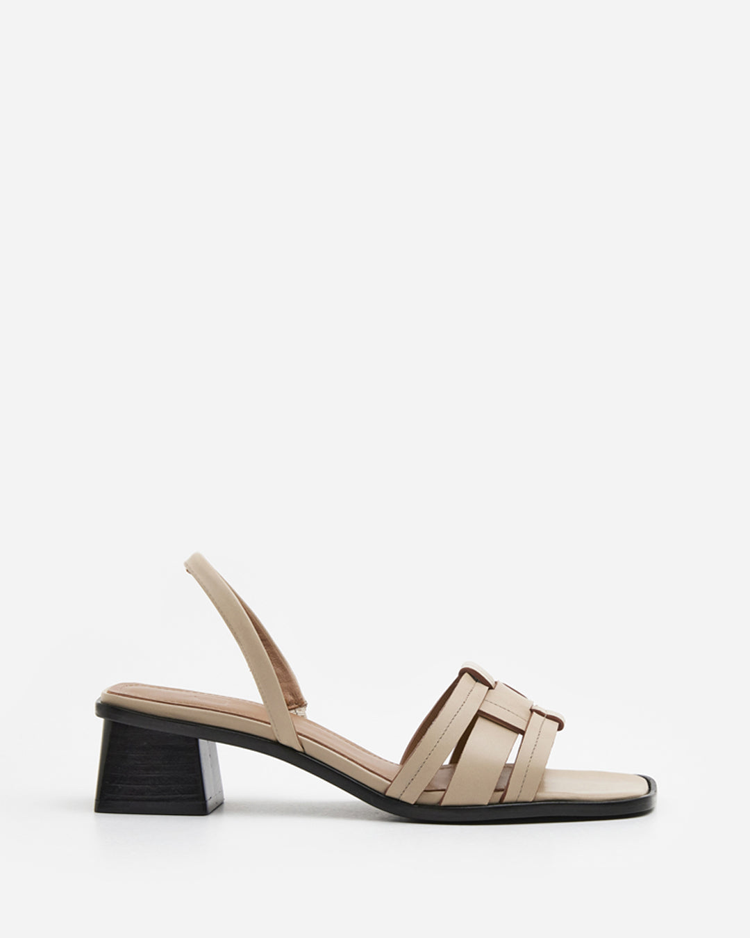 Freja Leather Creme Heel – Flattered