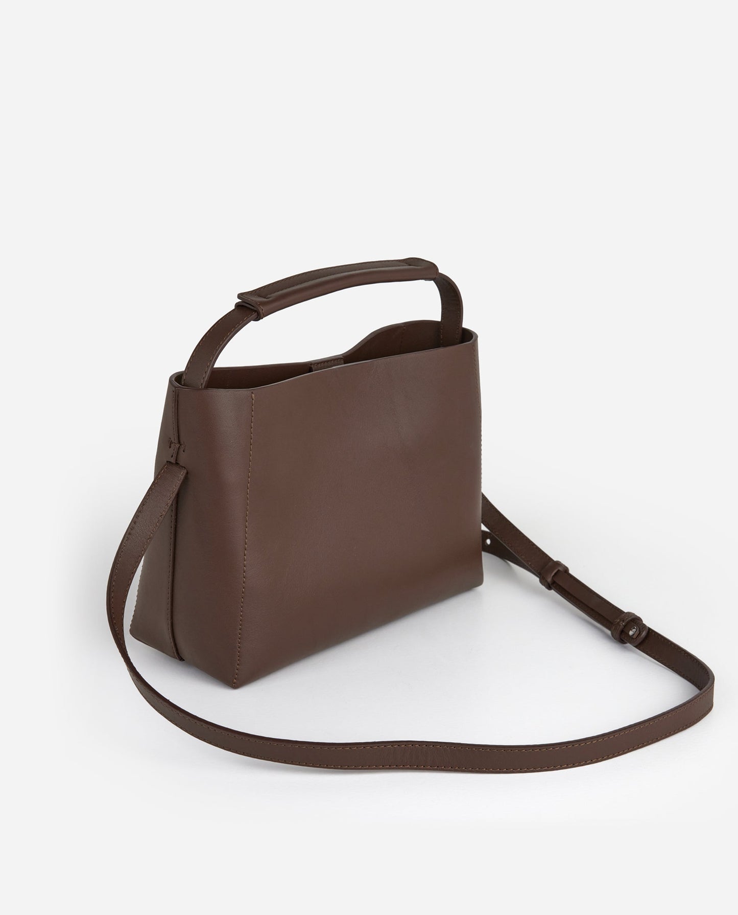 Hedda Midi Handbag Leather Chocolate