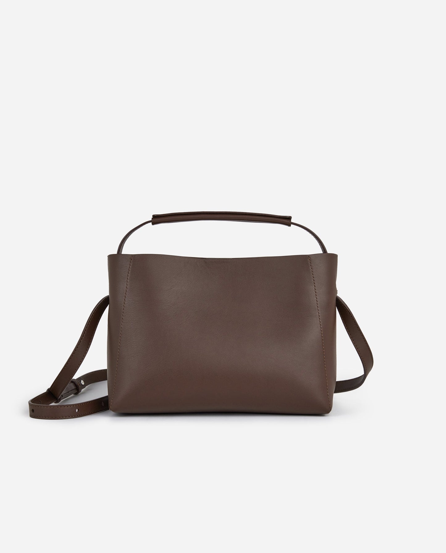 Hedda Midi Handbag Leather Chocolate