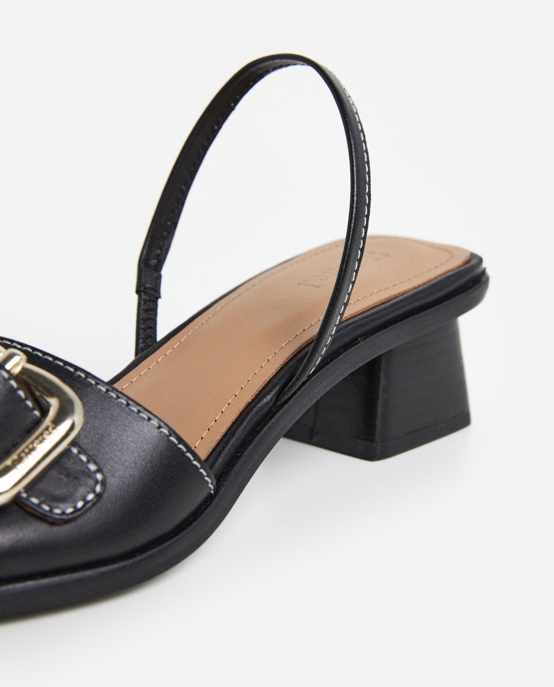 Jojo Leather Black Heel – Flattered