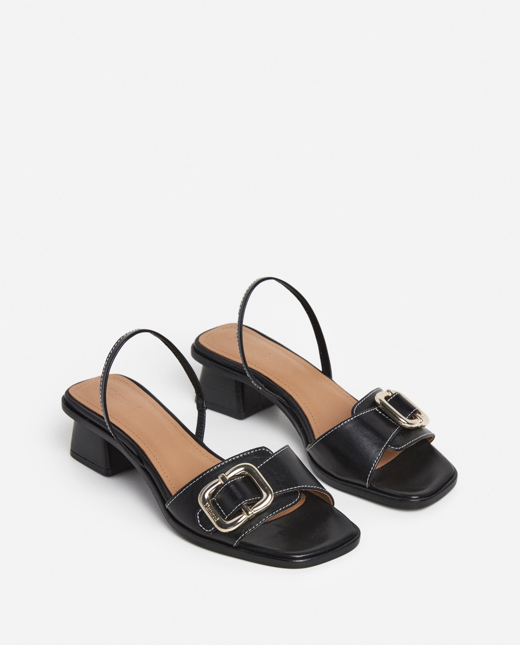 Jojo Leather Black Heel – Flattered