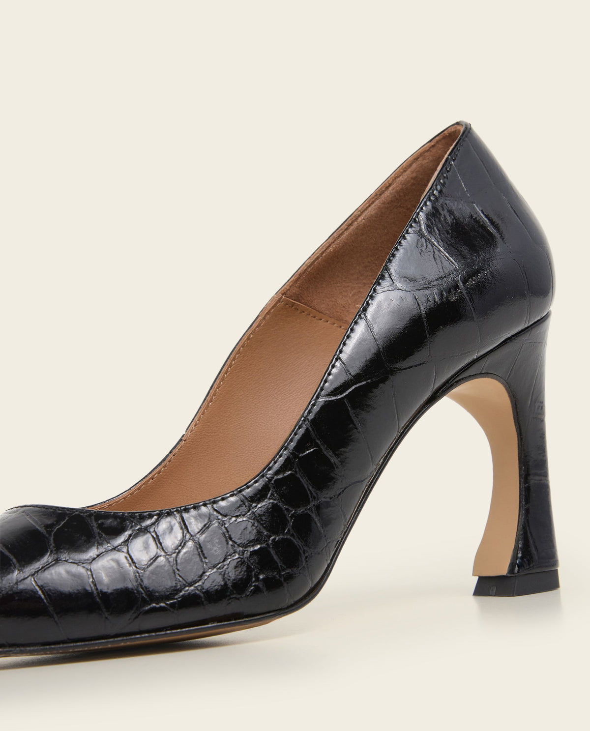 Leonie Croco Leather Black