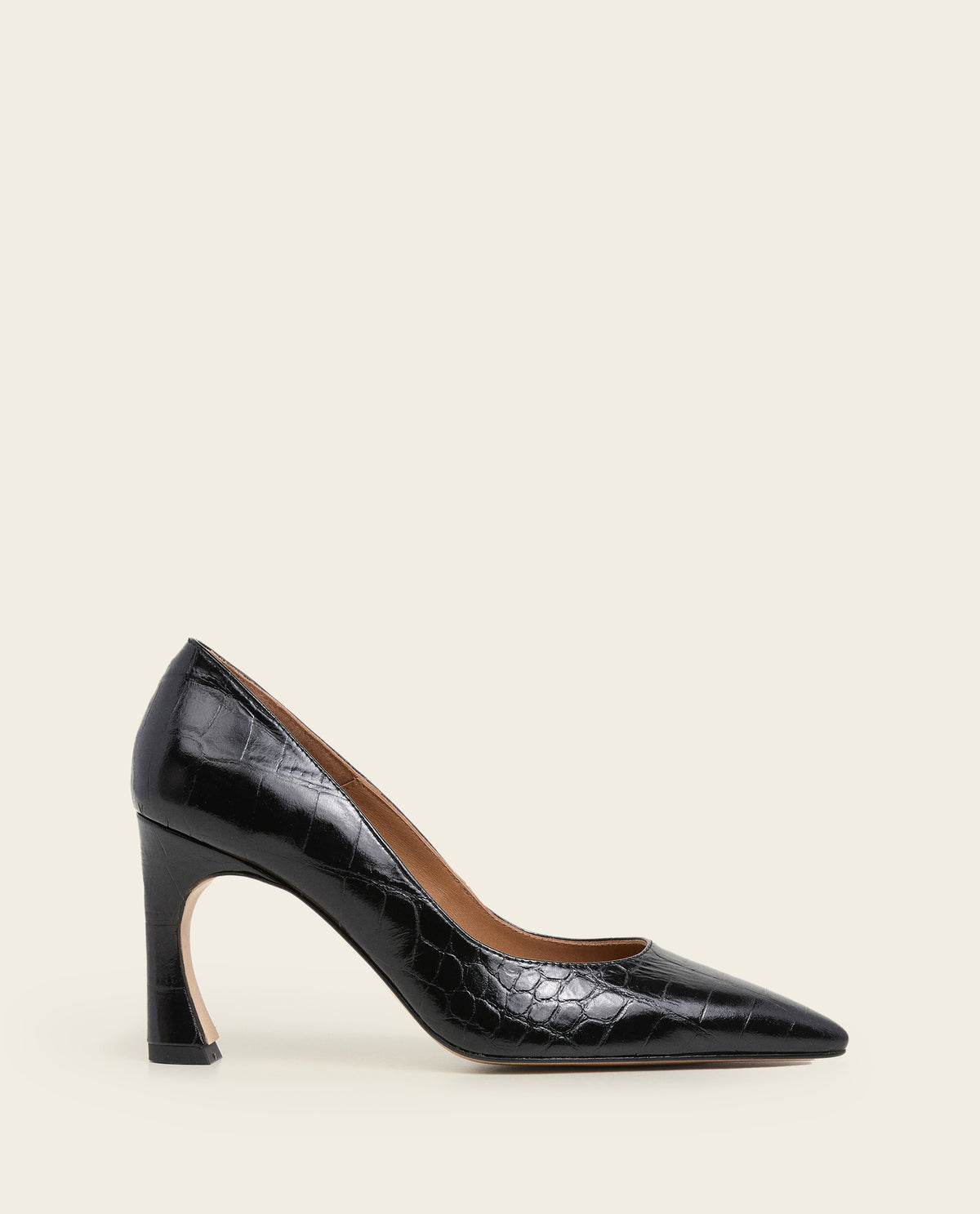 Leonie Croco Leather Black