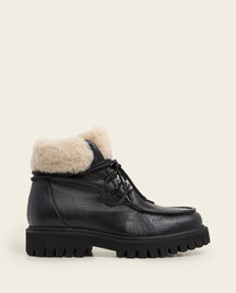 Marcie Grained Leather Black