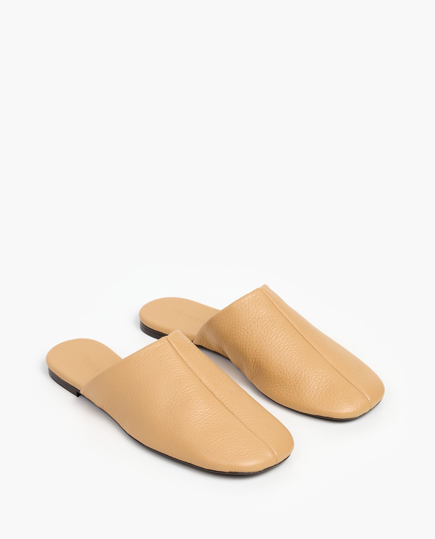 Maurine Grained Leather Biscotti
