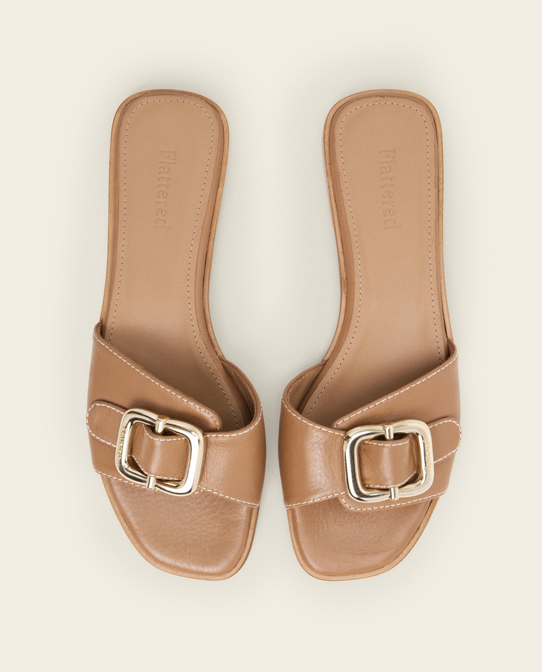 Mimi Leather Cognac Sandal – Flattered