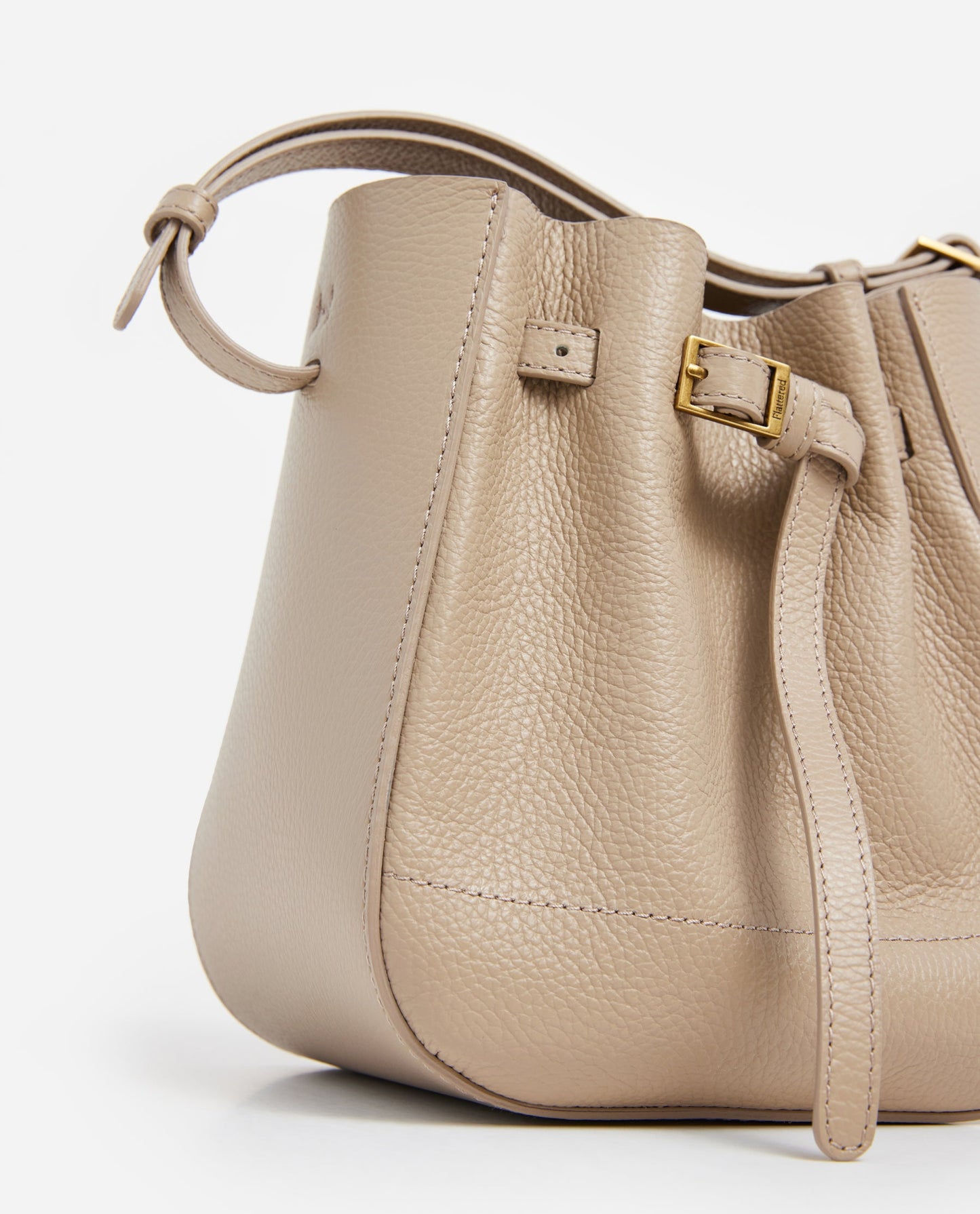 Bo Mini Bucket Leather Taupe