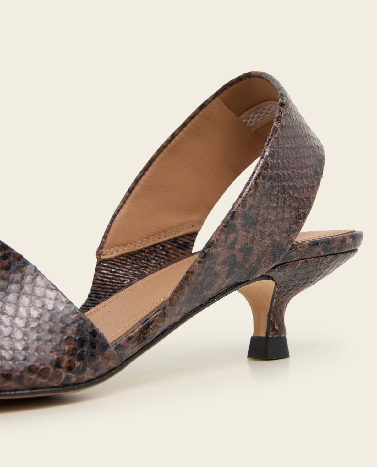 Ninni Snake Leather Chocolate