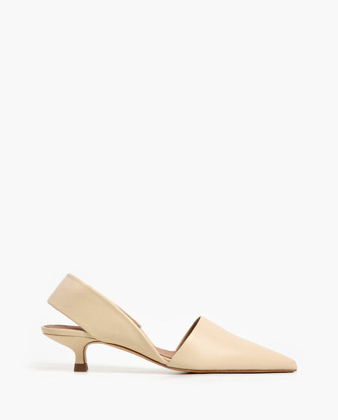 Ninni Leather Creme Heel – Flattered
