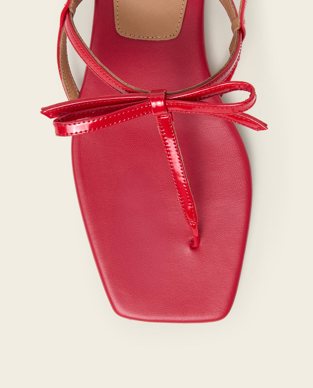 Sina Leather Patent Cherry