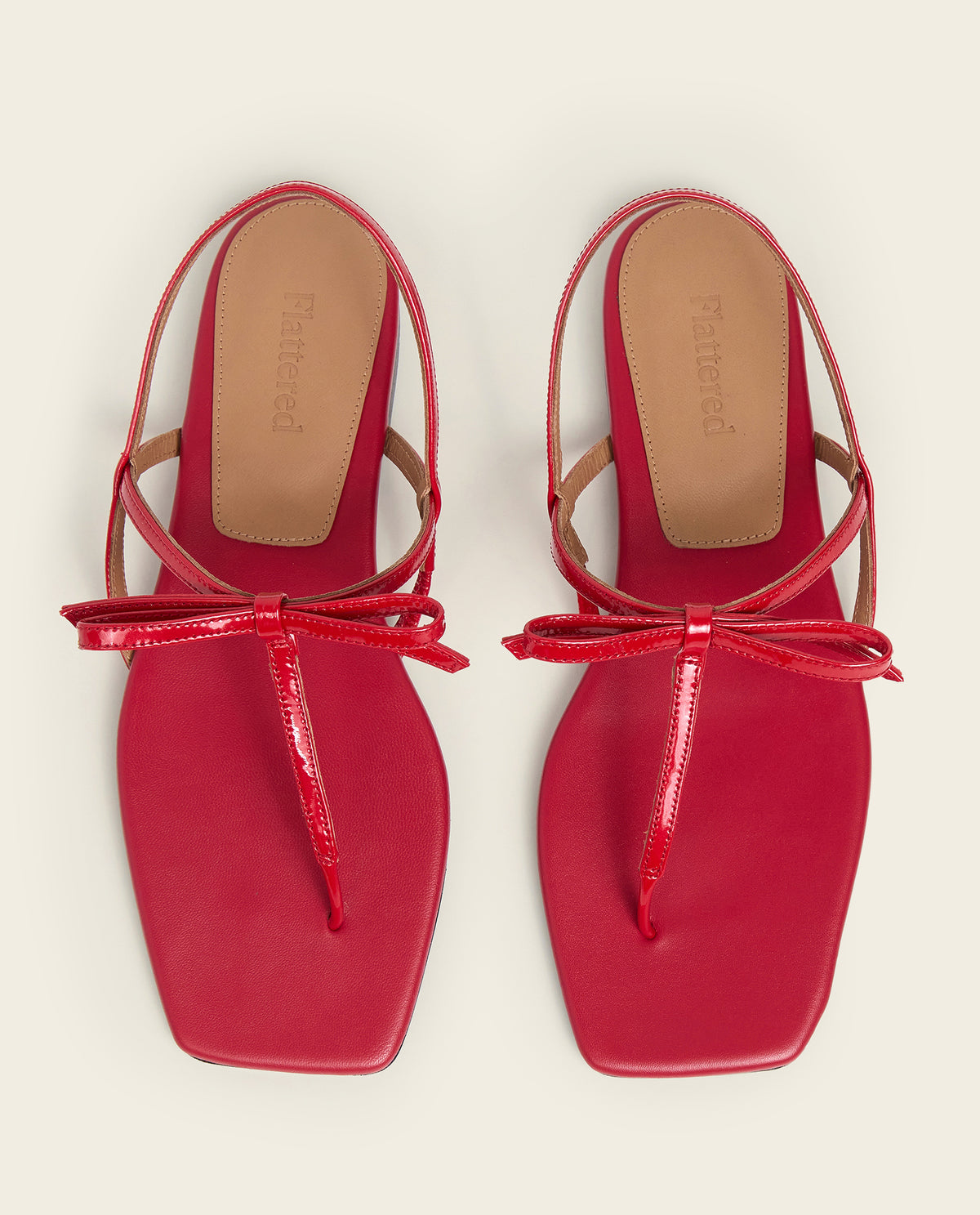 Sina Leather Patent Cherry