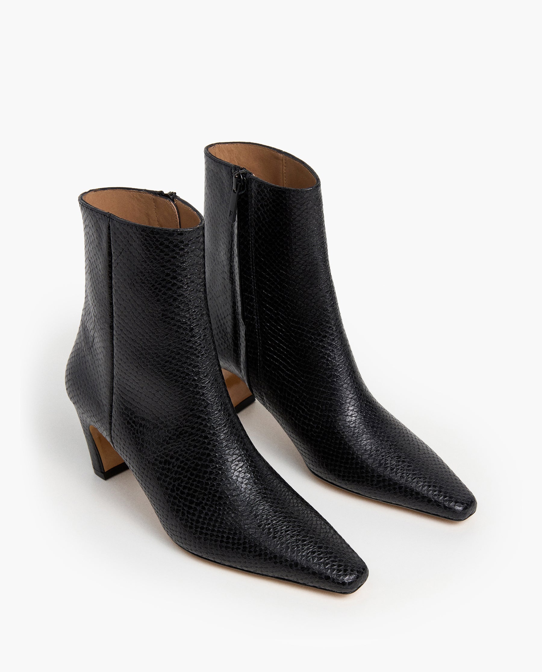 Xena Leather Black Snake Embossed