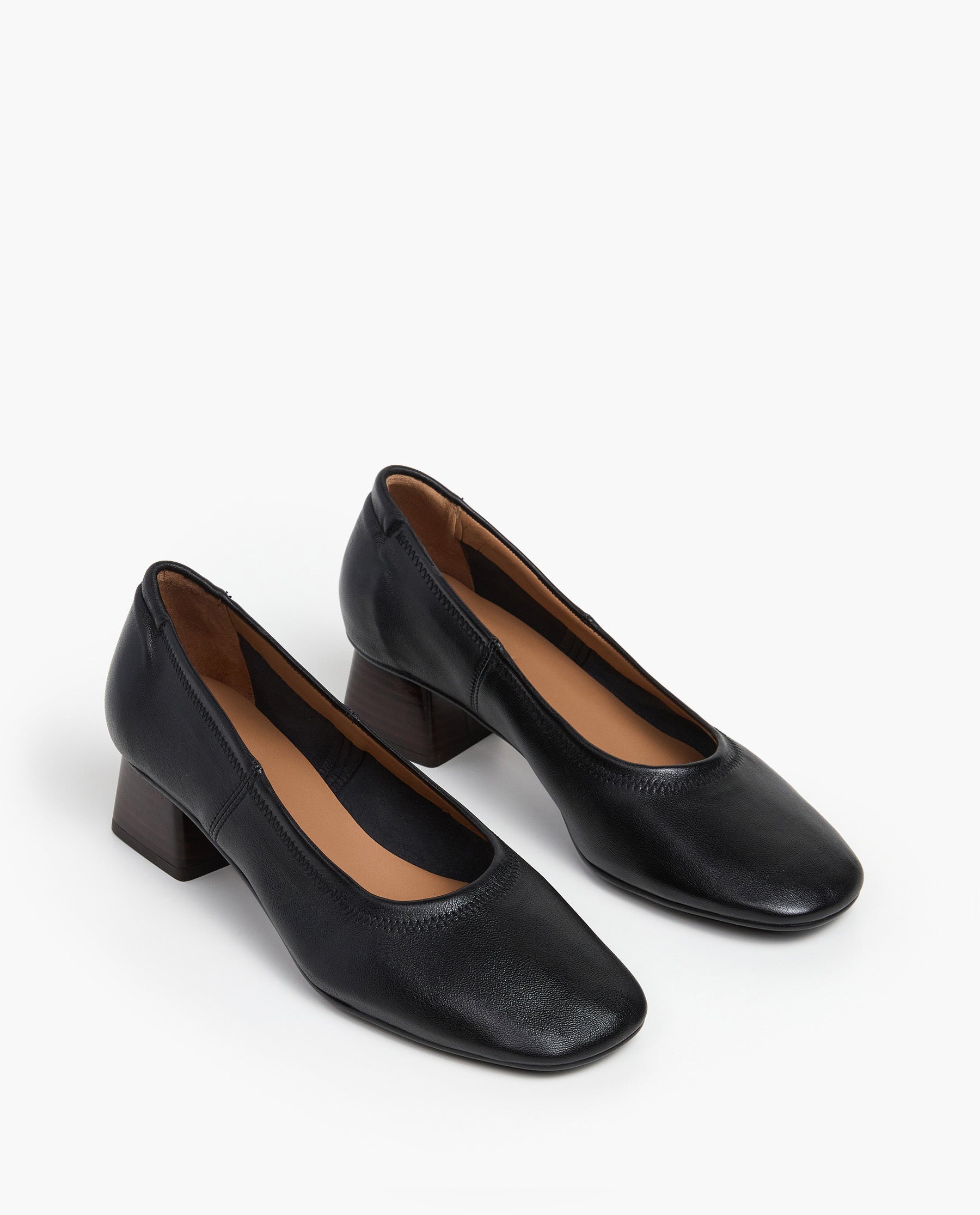 Zac Leather black Heel – Flattered