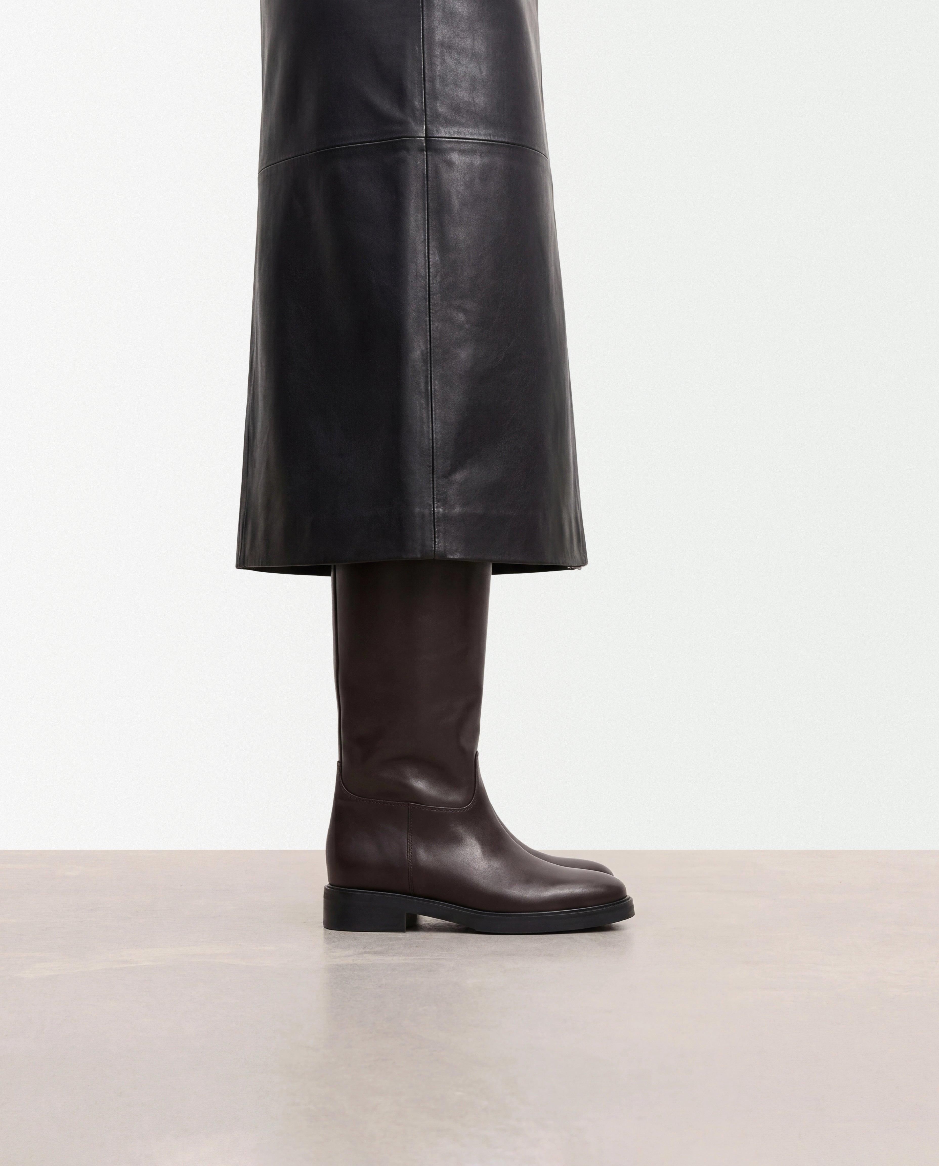 Lia Leather Black Boot – Flattered