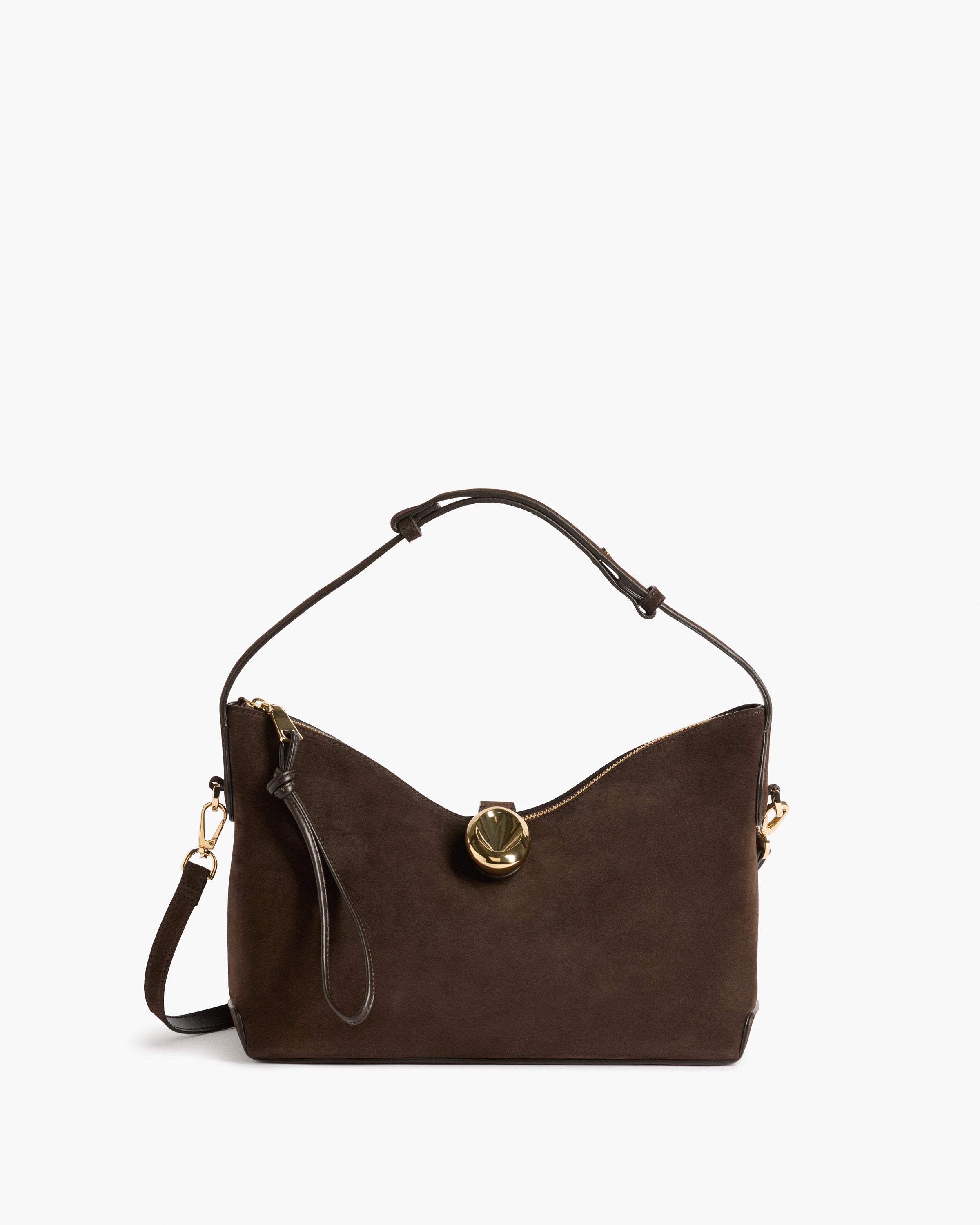 Lydia Mini Bag Suede Chocolate – Flattered