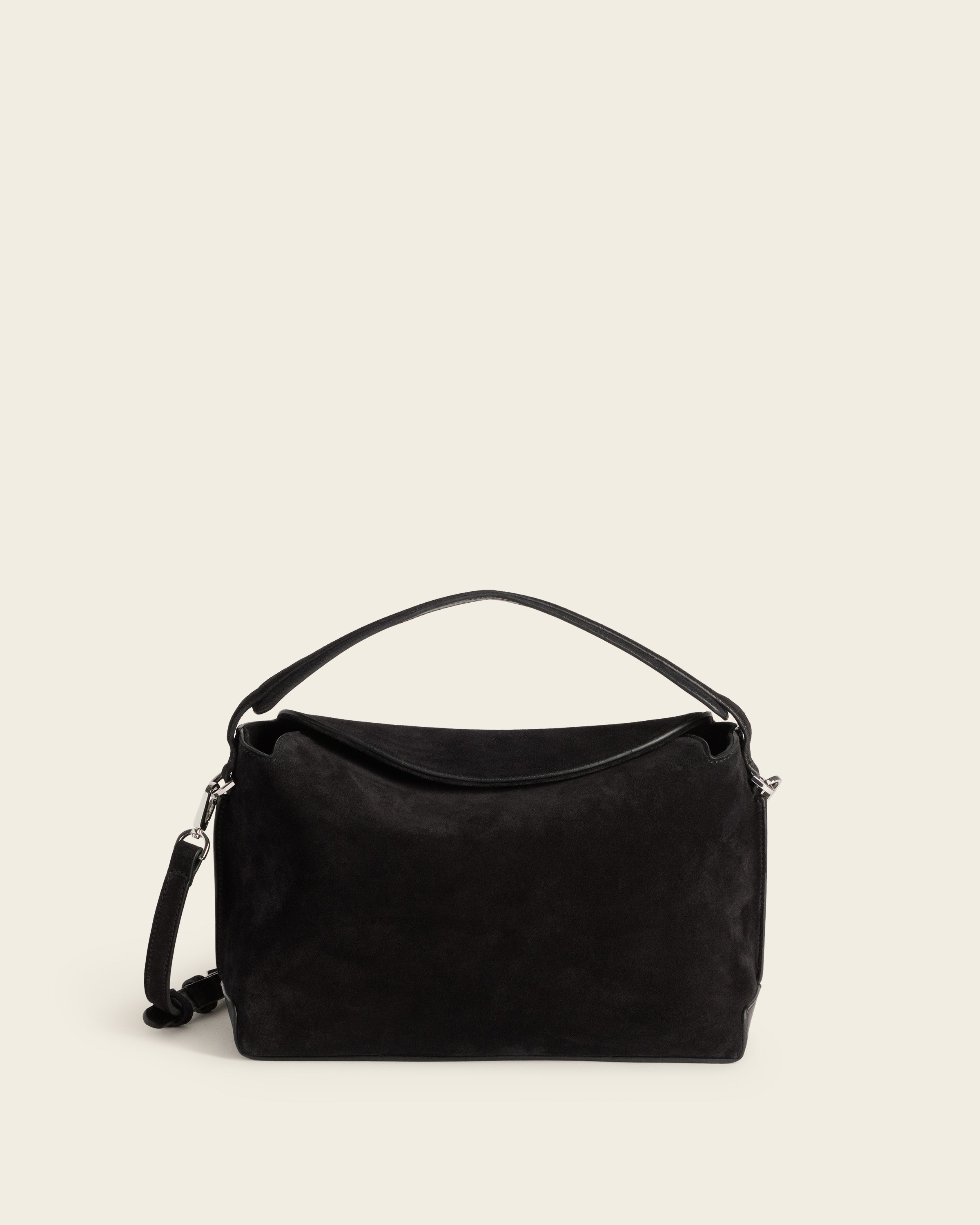バッグ hiand Suede Bag / black Helia Handbag Suede Black Bag – Flattered