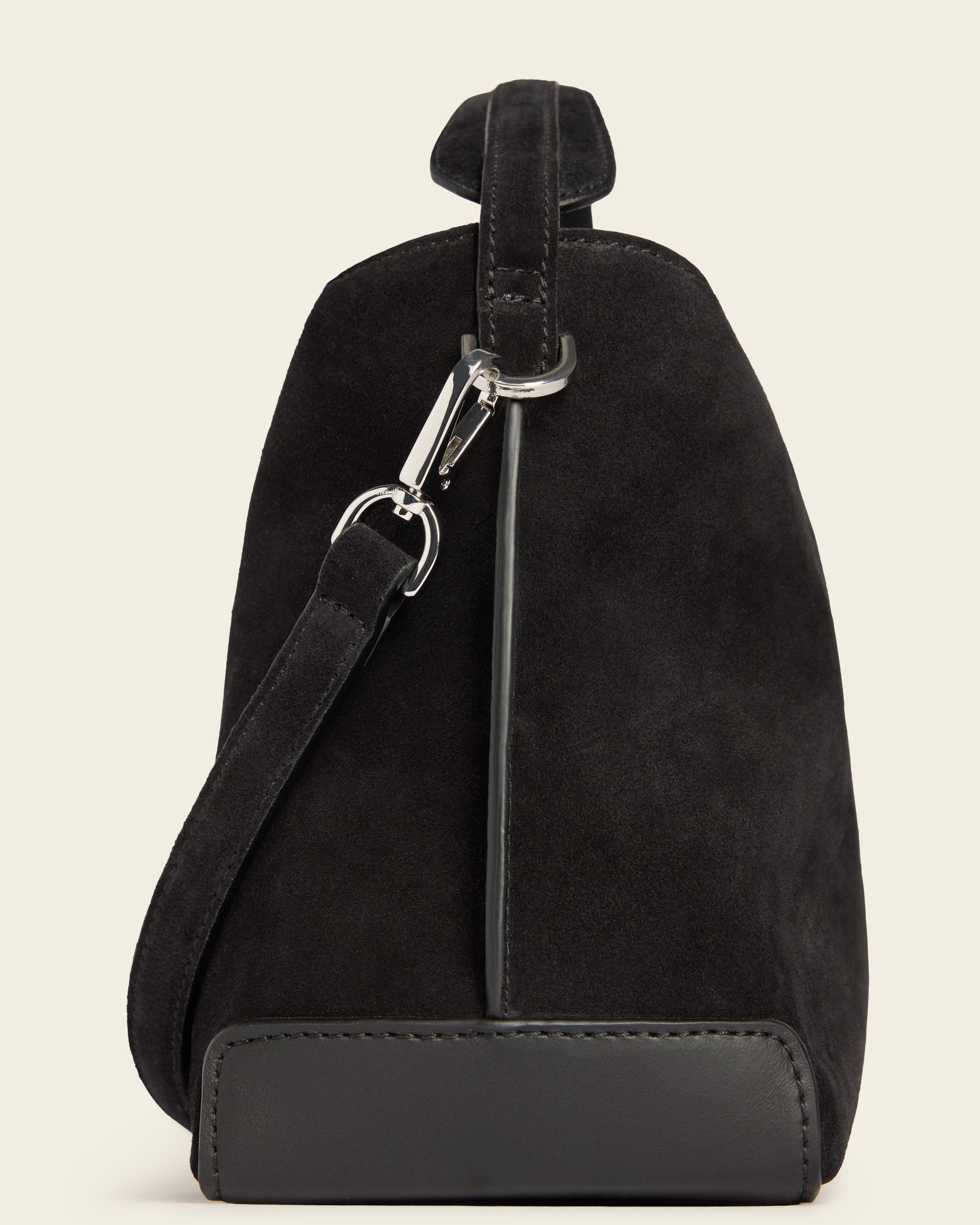 Helia Handbag Suede Black Bag – Flattered