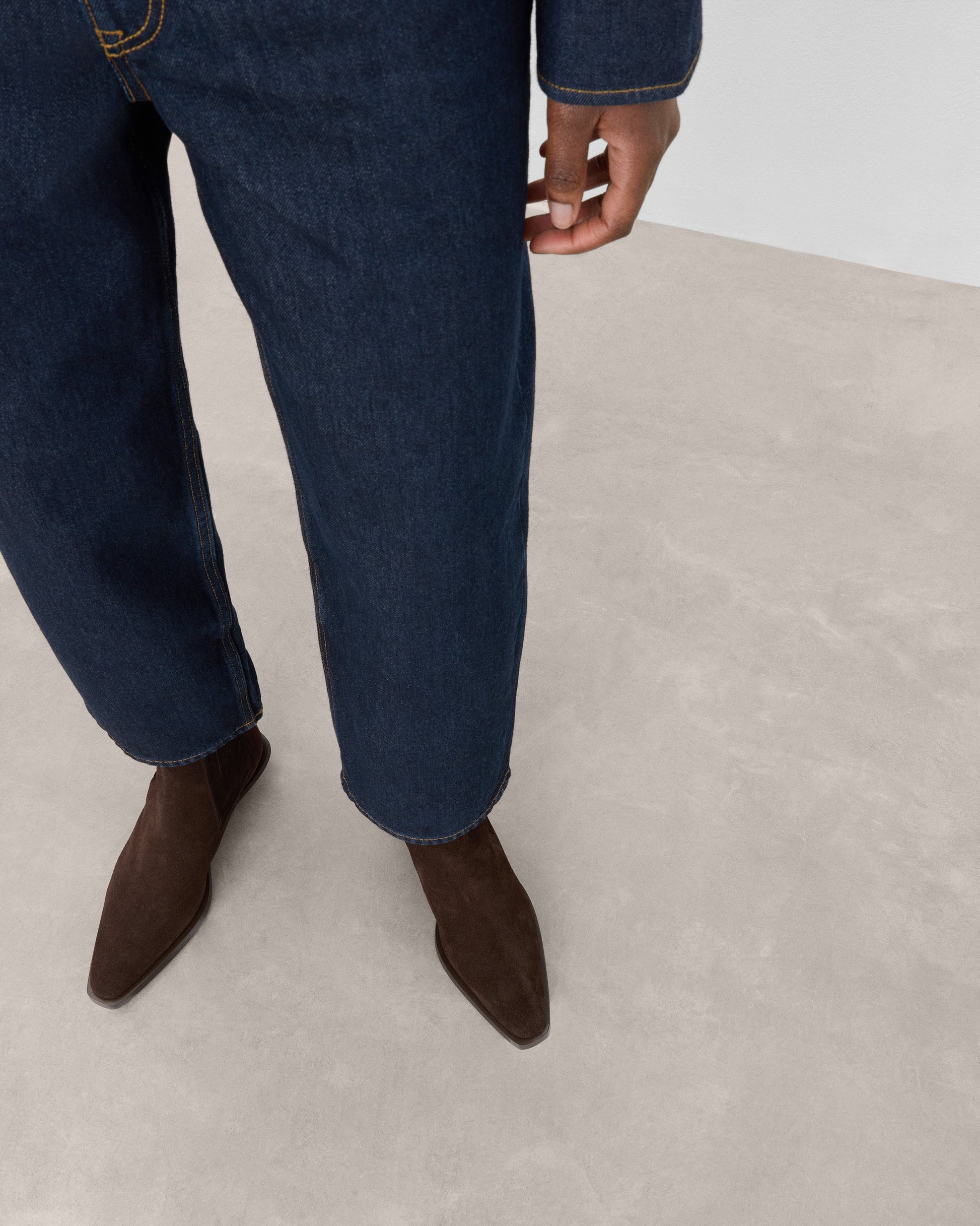 Indigo Suede Chocolate Boot – Flattered - Main Image