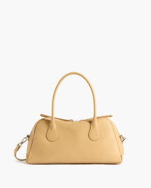 Leia Shoulder Bag Grained Leather Biscotti
