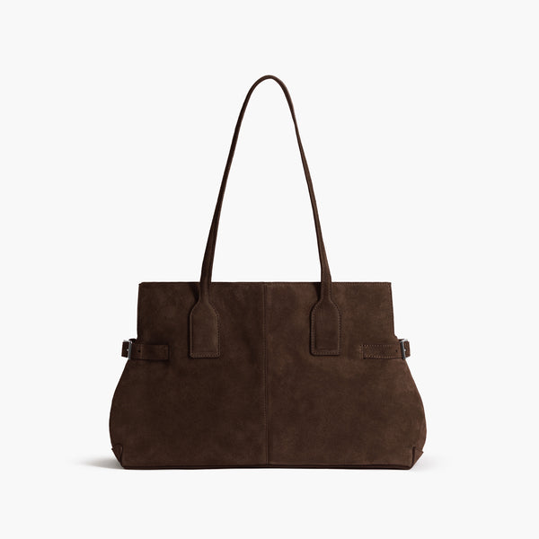 Lisa Bowler Bag Suede Chocolate Bag – Flattered