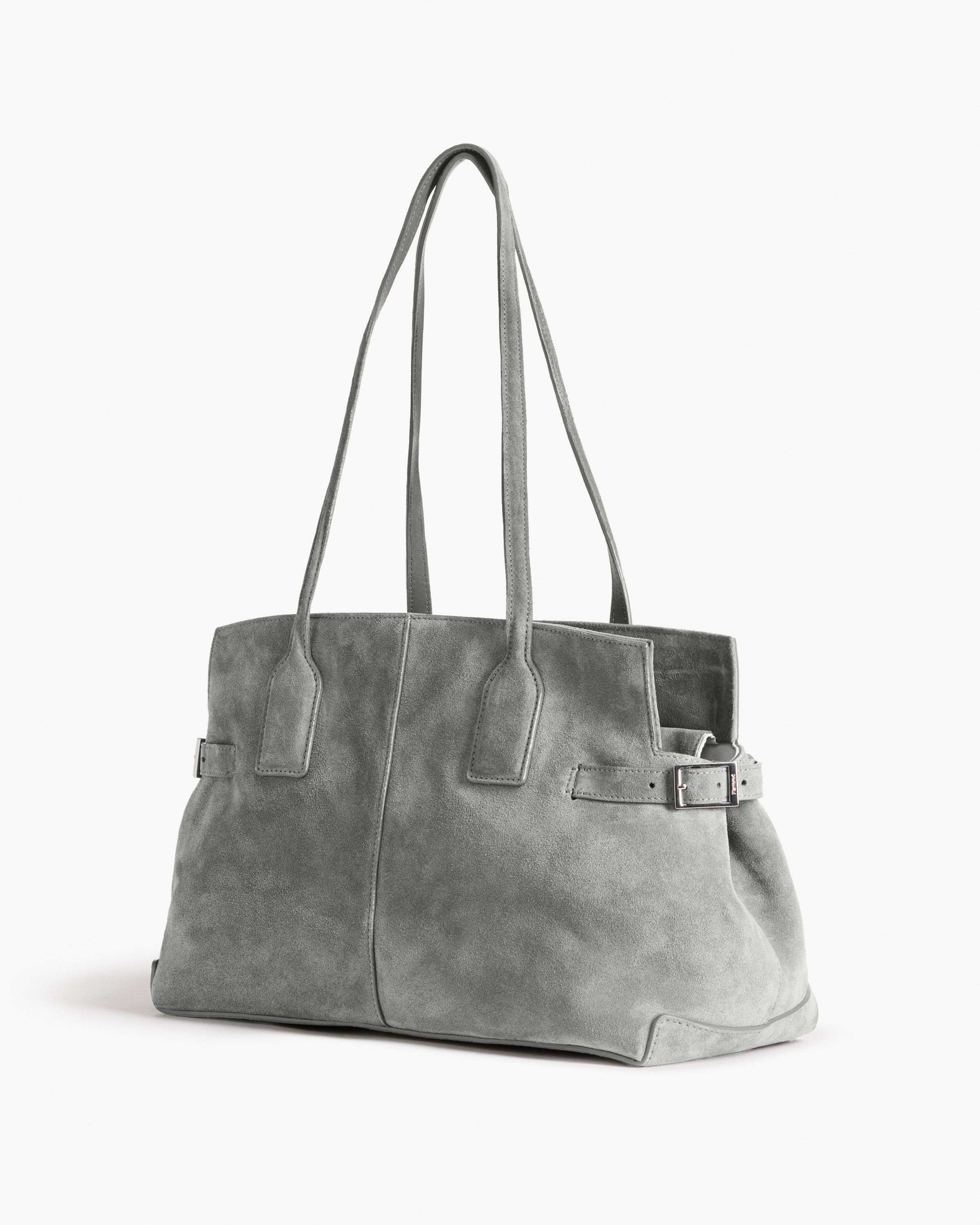 Lisa Bowler Bag Suede Stone Grey Bag – Flattered