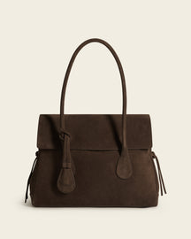 Lydia Tote Bag Suede Chocolate