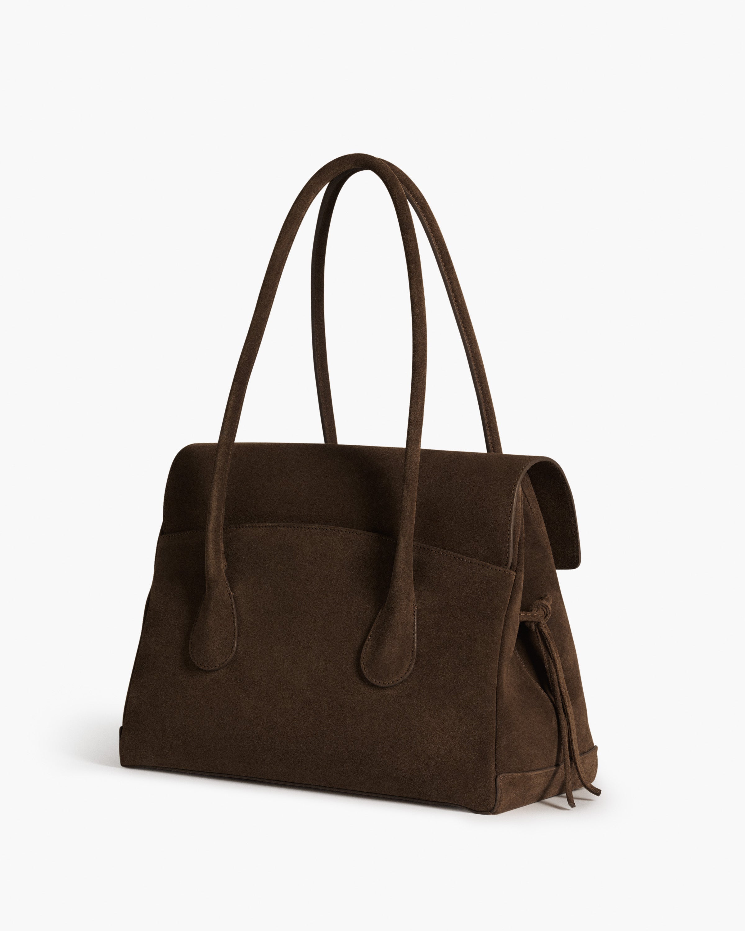Lydia Tote Bag Suede Chocolate