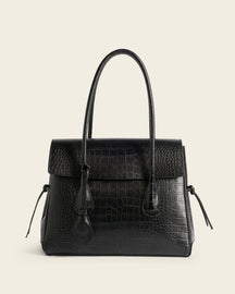 Lydia Tote Bag Croco Leather Black