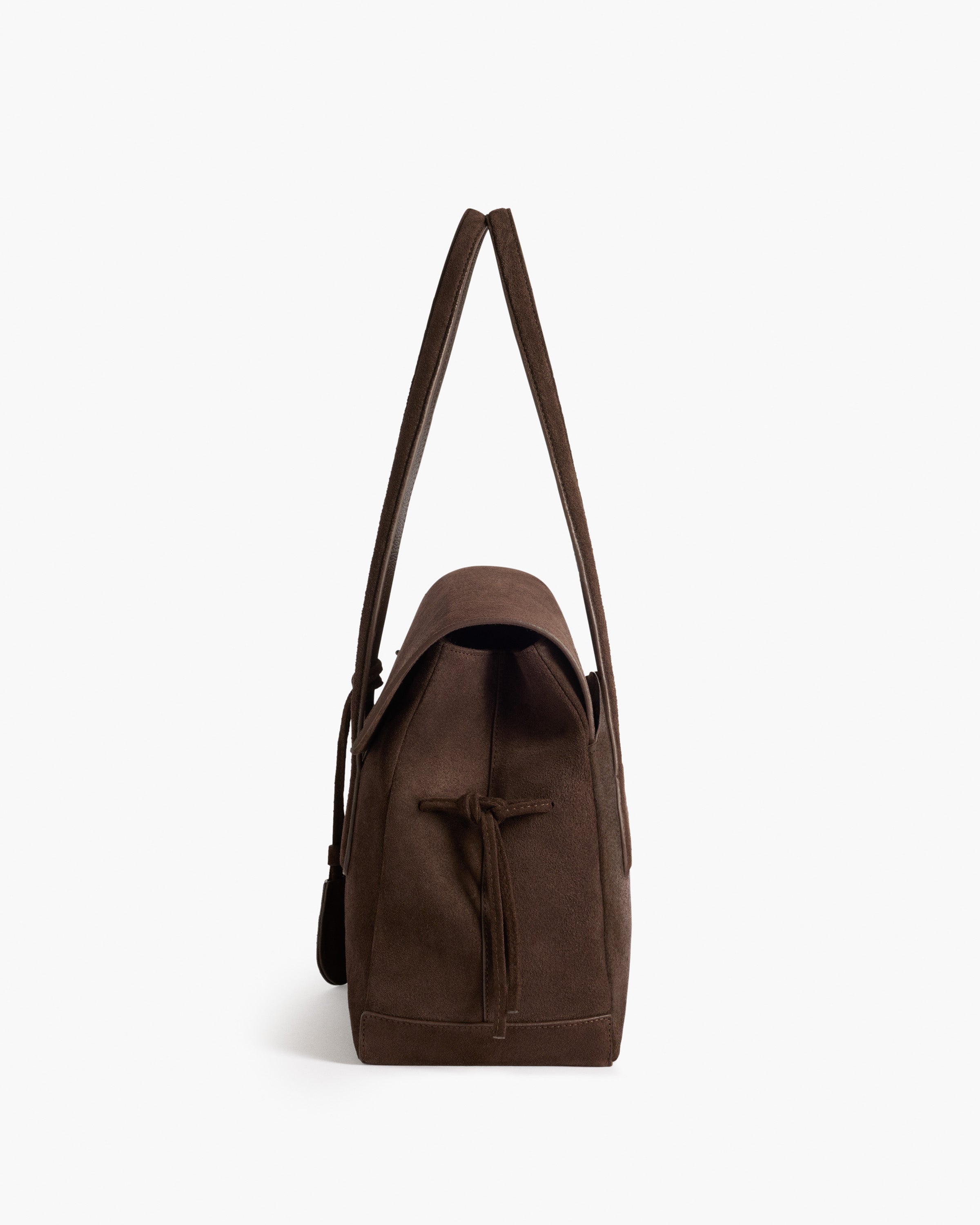 Lydia Tote Bag Suede Chocolate – Flattered