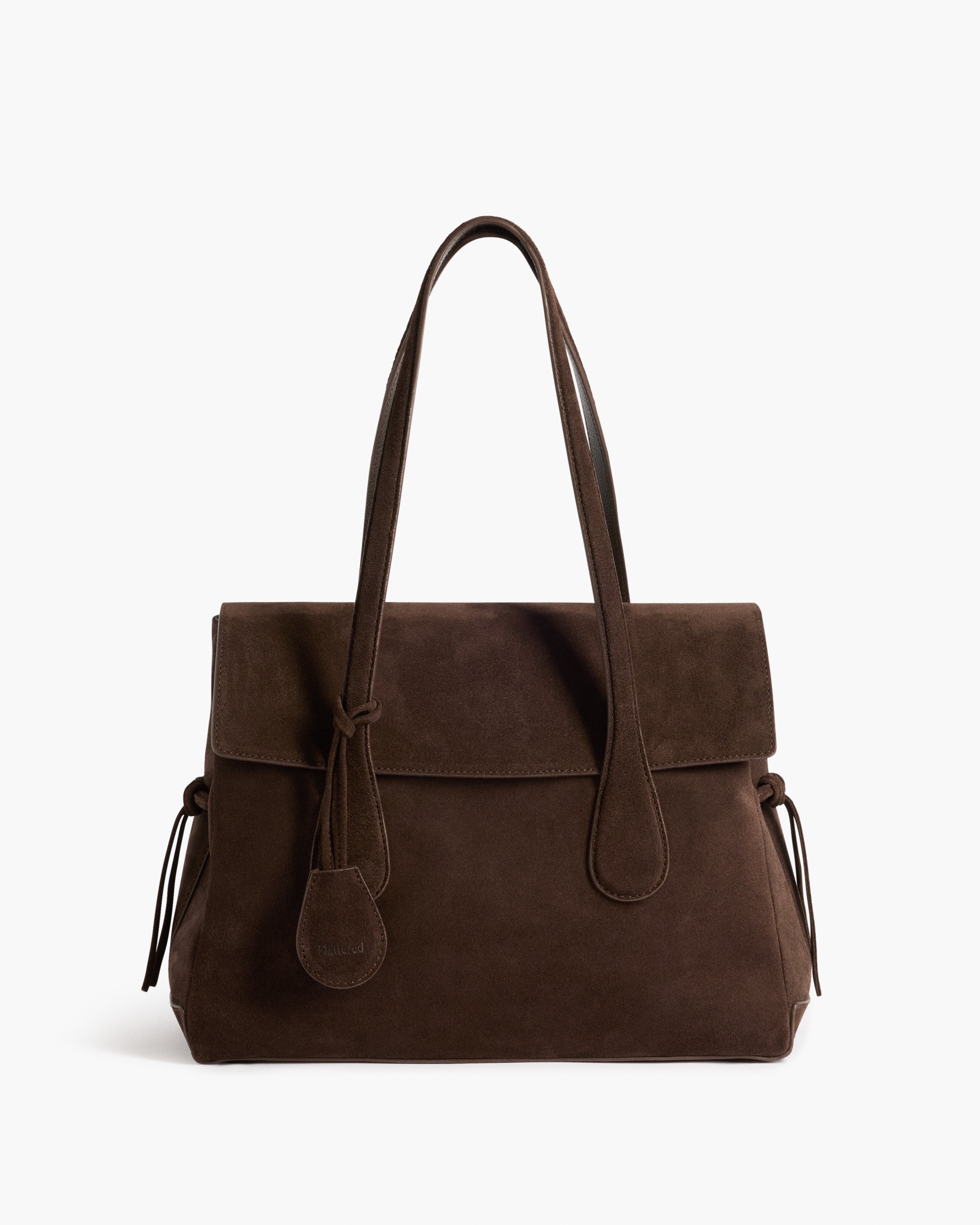 Lydia Tote Bag Suede Chocolate – Flattered