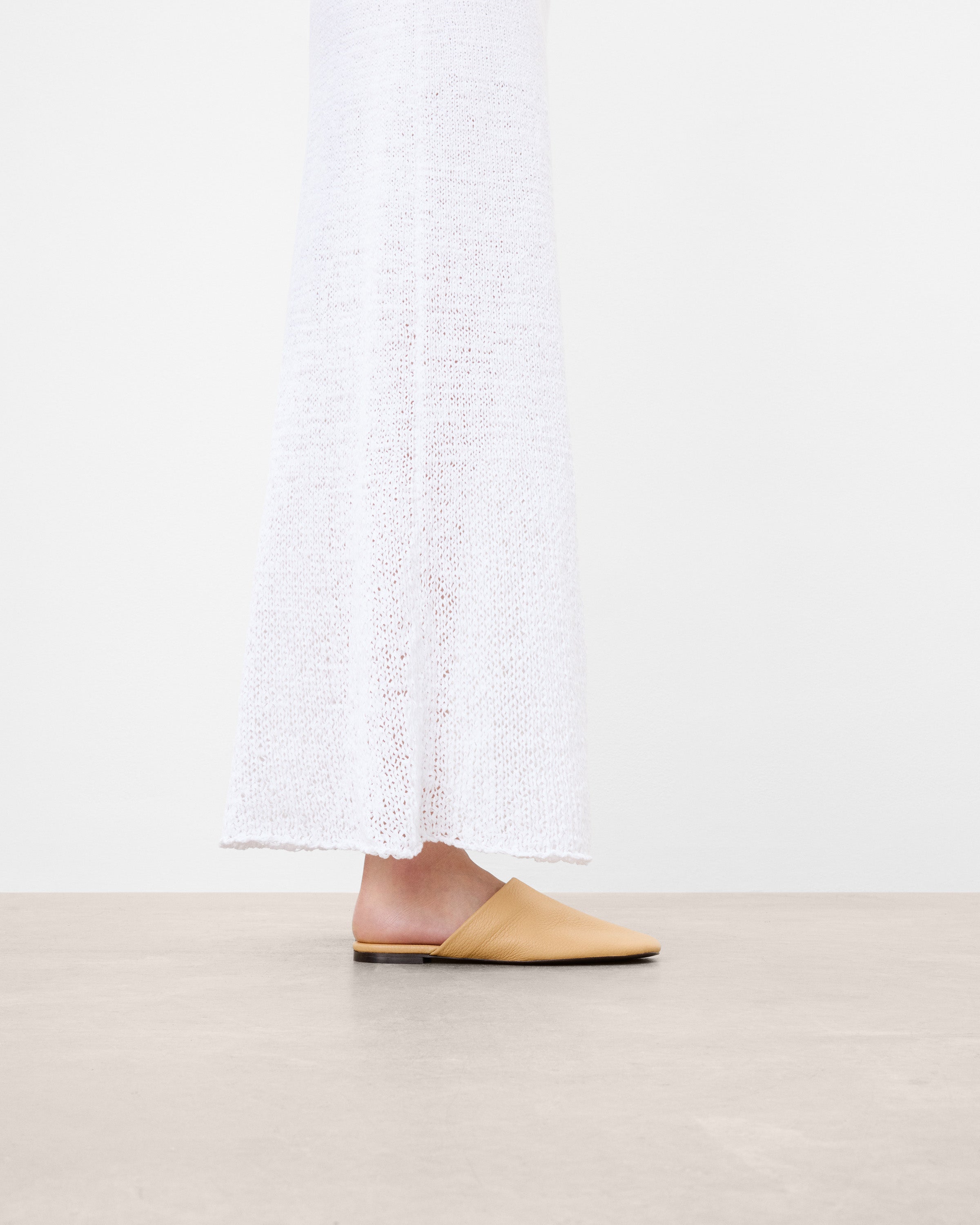 Maurine Grained Leather Biscotti