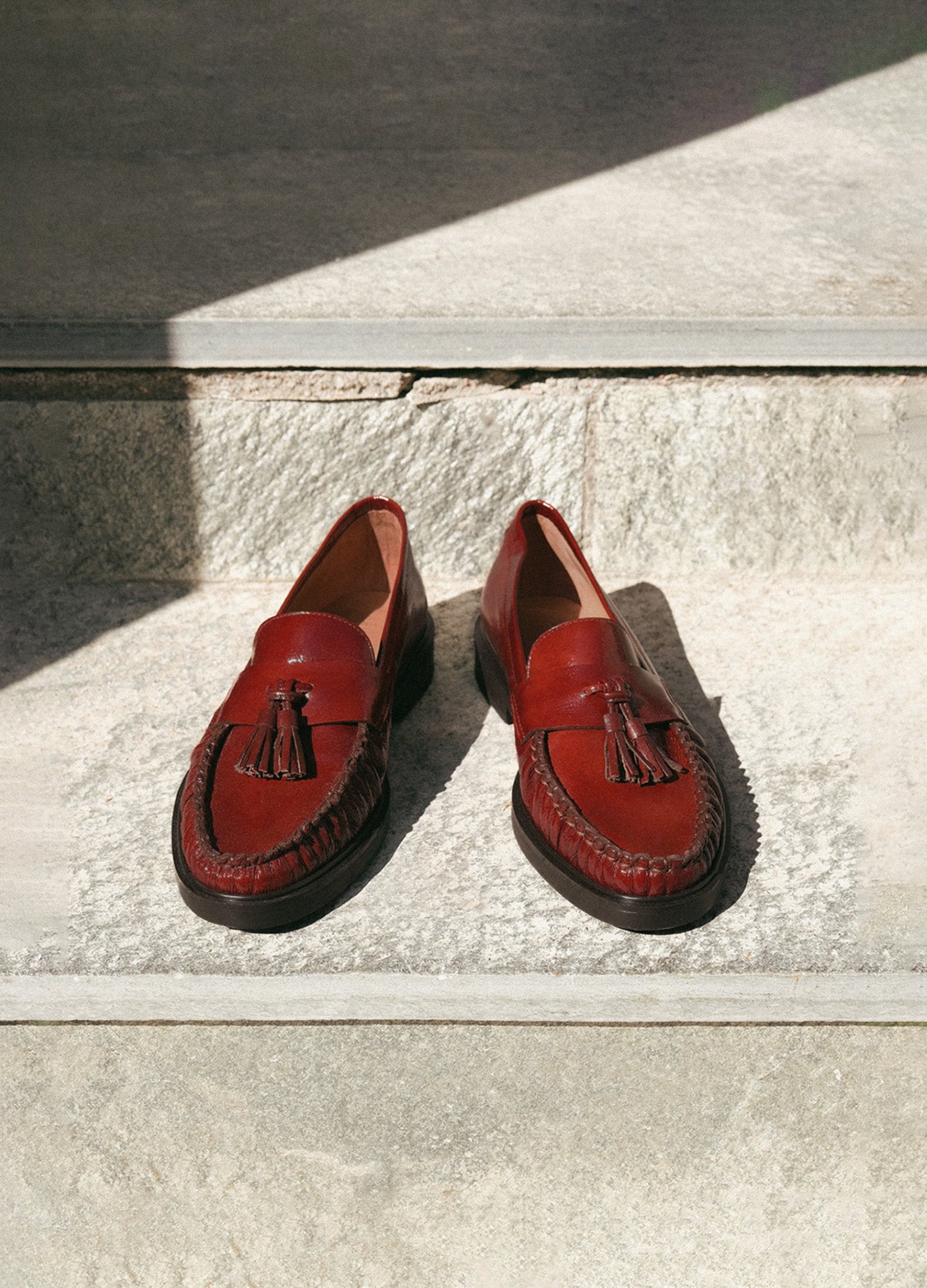 Sigrid Leather Patent Brick Red