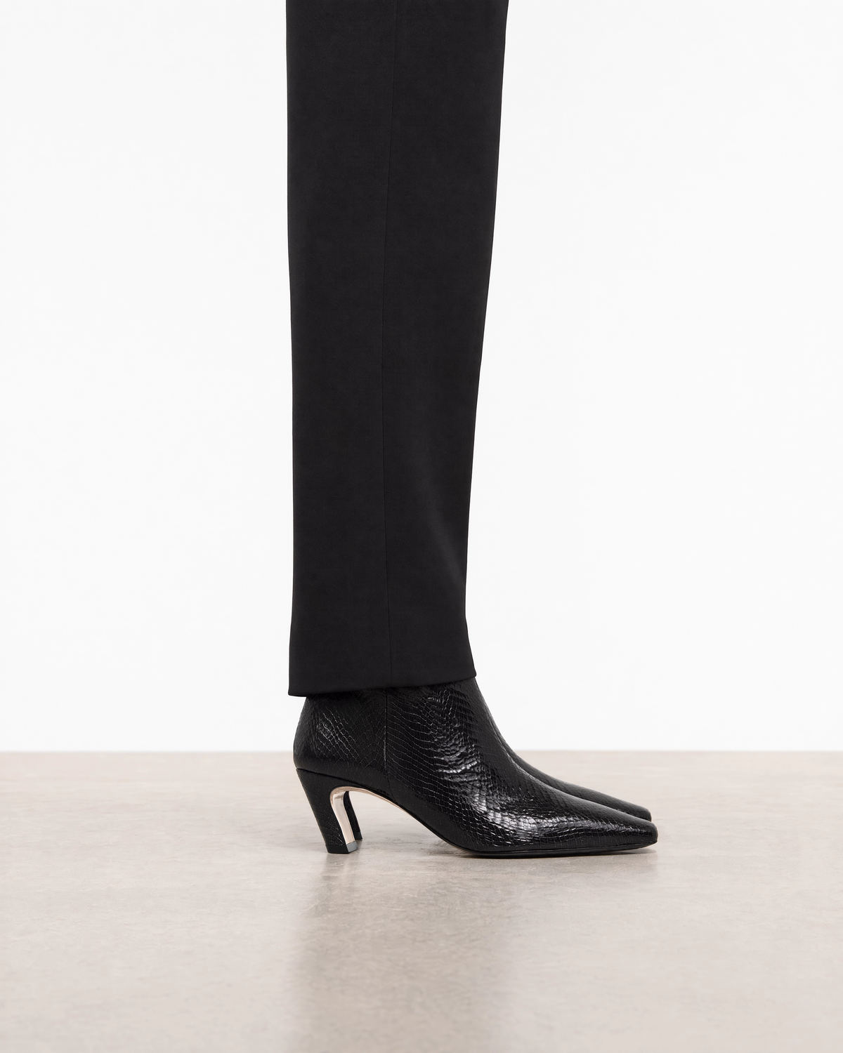 Xena Leather Black Snake Embossed